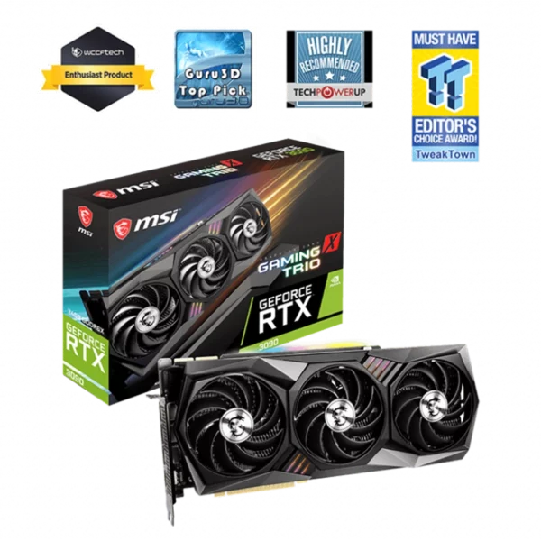 MSI GeForce RTX 3090 GAMING X TRIO 24G-4 Видеокарта MSI GeForce RTX 3090 GAMING X TRIO 24G (RTX 3090 GAMING X TRIO 24G)