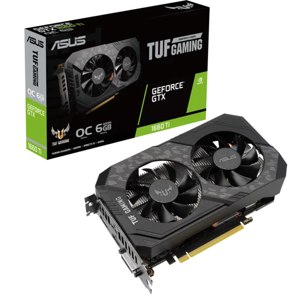 ASUS GeForce GTX 1660 Ti TUF Gaming EVO OC Edition 6G (TUF-GTX1660TI-O6G-EVO-GAMING)-1 Видеокарта ASUS GeForce GTX 1660 Ti TUF Gaming EVO OC Edition 6G (TUF-GTX1660TI-O6G-EVO-GAMING)