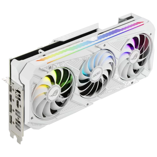 ASUS GeForce RTX 3070 ROG Strix V2 White OC Edition 8G LHR (ROG-STRIX-RTX3070-O8G-WHITE-V2)-7 Видеокарта ASUS GeForce RTX 3070 ROG Strix V2 White OC Edition 8G LHR (ROG-STRIX-RTX3070-O8G-WHITE-V2)
