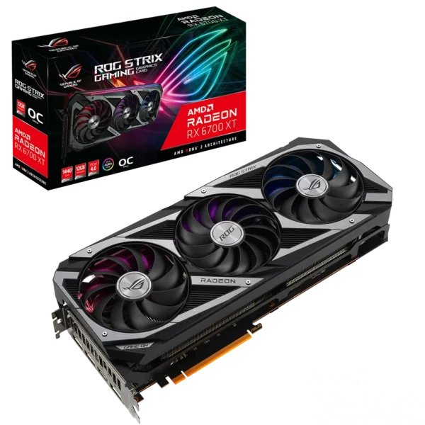 ASUS Radeon RX 6700 XT ROG Strix OC Edition 12G (ROG-STRIX-RX6700XT-O12G-GAMING) Видеокарта ASUS Radeon RX 6700 XT ROG Strix OC Edition 12G (ROG-STRIX-RX6700XT-O12G-GAMING)