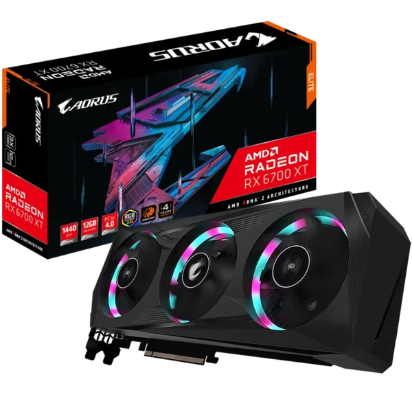 GIGABYTE AORUS Radeon RX 6700 XT ELITE 12G (GV-R67XTAORUS E-12GD) Видеокарта GIGABYTE AORUS Radeon RX 6700 XT ELITE 12G (GV-R67XTAORUS E-12GD)