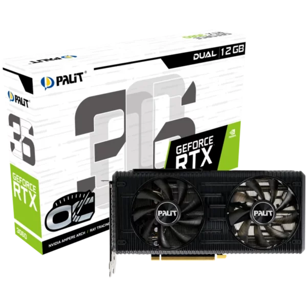 PALIT GeForce RTX 3070 DUAL OC 12G LHR (NE63060T19K9-190AD)-6 Видеокарта PALIT GeForce RTX 3060 DUAL OC 12G LHR (NE63060T19K9-190AD)