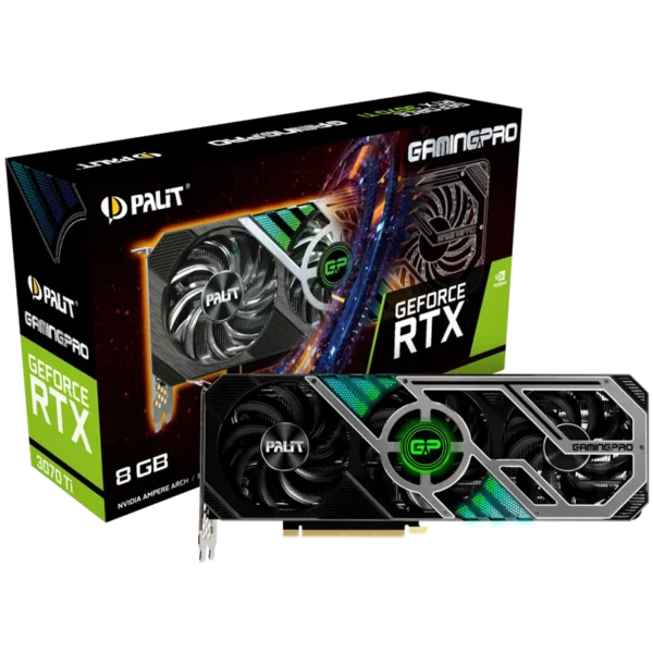 Palit GeForce RTX 3070 Ti GamingPro 8G LHR (NED307T019P2-1046A)-1 Видеокарта Palit GeForce RTX 3070 Ti GamingPro 8G LHR (NED307T019P2-1046A)