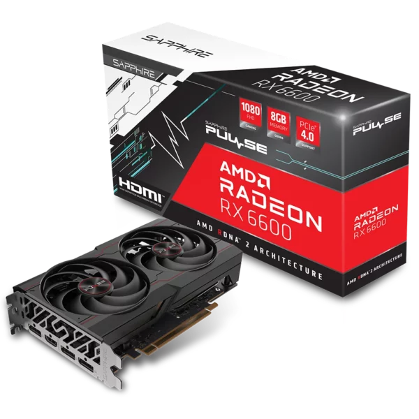 SAPPHIRE Radeon RX 6600 PULSE GAMING 8G (11310-01-20G) Видеокарта SAPPHIRE Radeon RX 6600 PULSE GAMING 8G (11310-01-20G)