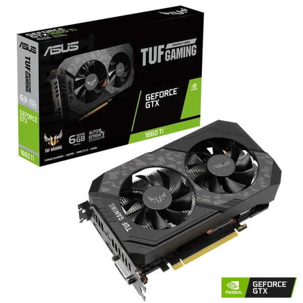 ASUS GeForce GTX 1660 Ti TUF Gaming EVO 6G (TUF-GTX1660TI-6G-EVO-GAMING) Видеокарта ASUS GeForce GTX 1660 Ti TUF Gaming EVO 6G (TUF-GTX1660TI-6G-EVO-GAMING)
