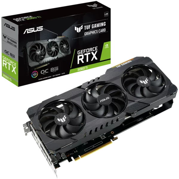 ASUS GeForce RTX 3060 Ti TUF Gaming OC 8G LHR (TUF-RTX3060TI-O8G-V2-GAMING) Видеокарта ASUS GeForce RTX 3060 Ti TUF Gaming OC 8G LHR (TUF-RTX3060TI-O8G-V2-GAMING)