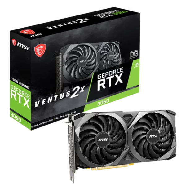 MSI GeForce RTX 3060 VENTUS 2X OC 12G LHR (RTX 3060 VENTUS 2X OC RU)-3 Видеокарта MSI GeForce RTX 3060 VENTUS 2X OC 12G LHR (RTX 3060 VENTUS 2X OC RU)