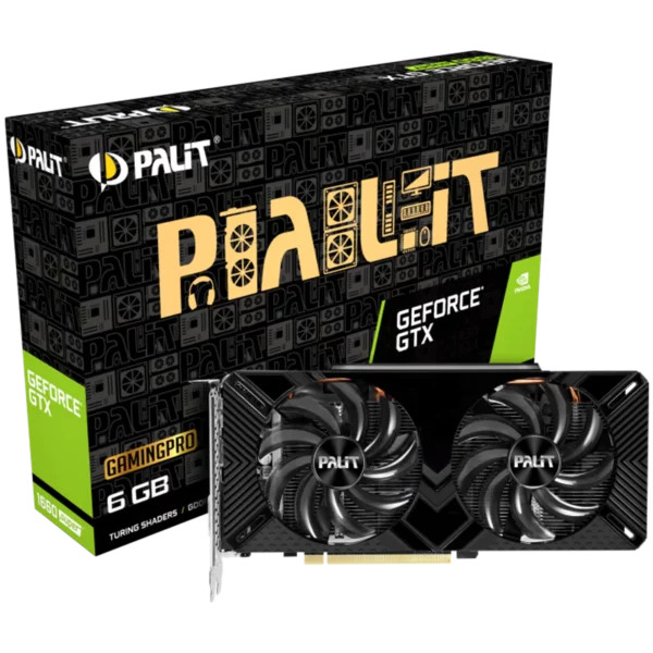 Palit GeForce GTX 1660 Super GP 6G-4 Видеокарта Palit GeForce GTX 1660 Super Gaming Pro 6G (NE6166S018J9-1160A-1)