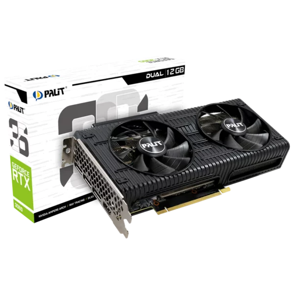 Palit GeForce RTX 3060 DUAL 12G LHR-3 Видеокарта Palit GeForce RTX 3060 DUAL 12G LHR (NE63060019K9-190AD)