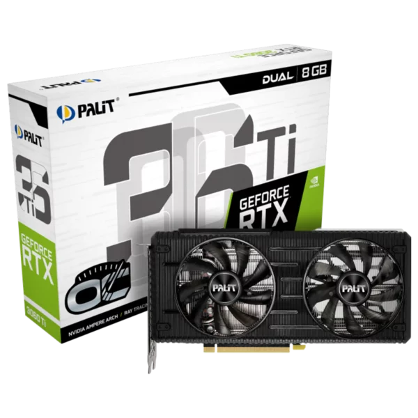 Palit GeForce RTX 3060 Ti DUAL OC 8G LHR (NE6306TS19P2-190AD) Видеокарта Palit GeForce RTX 3060 Ti DUAL OC 8G LHR (NE6306TS19P2-190AD)