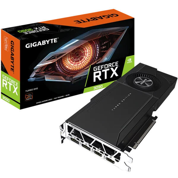 GIGABYTE GeForce RTX 3090 Turbo 24G (GV-N3090TURBO-24GD) Видеокарта GIGABYTE GeForce RTX 3090 Turbo 24G (GV-N3090TURBO-24GD)