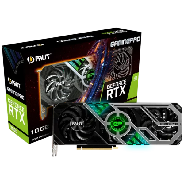 Palit GeForce RTX 3080 GamingPro 10G V1 LHR (NED3080019IA-132AA) Видеокарта Palit GeForce RTX 3080 GamingPro 10G V1 LHR (NED3080019IA-132AA)