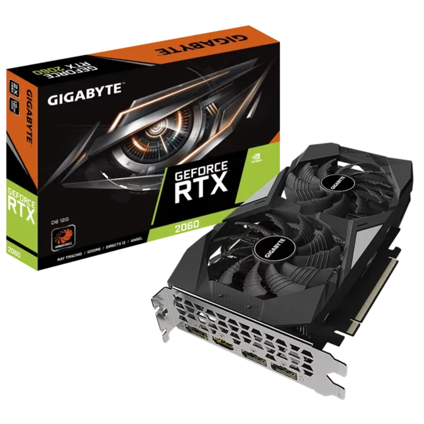 Gigabyte GeForce RTX 2060 D6 12G (GV-N2060D6-12GD) Видеокарта Gigabyte GeForce RTX 2060 D6 12G (GV-N2060D6-12GD)